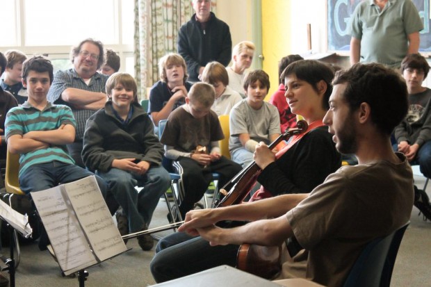The Ariel Quartet talks to the Greenwood community
